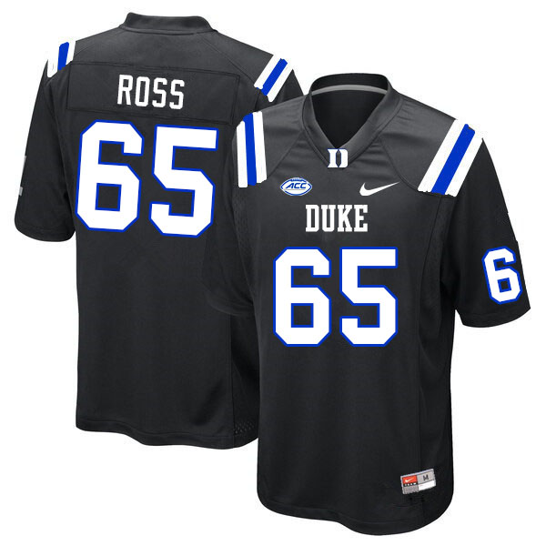 Men #65 Colin Ross Duke Blue Devils College Football Jerseys Sale-Black
